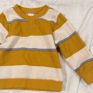 Carter's Mustard and Cream Striped Sweatshirt